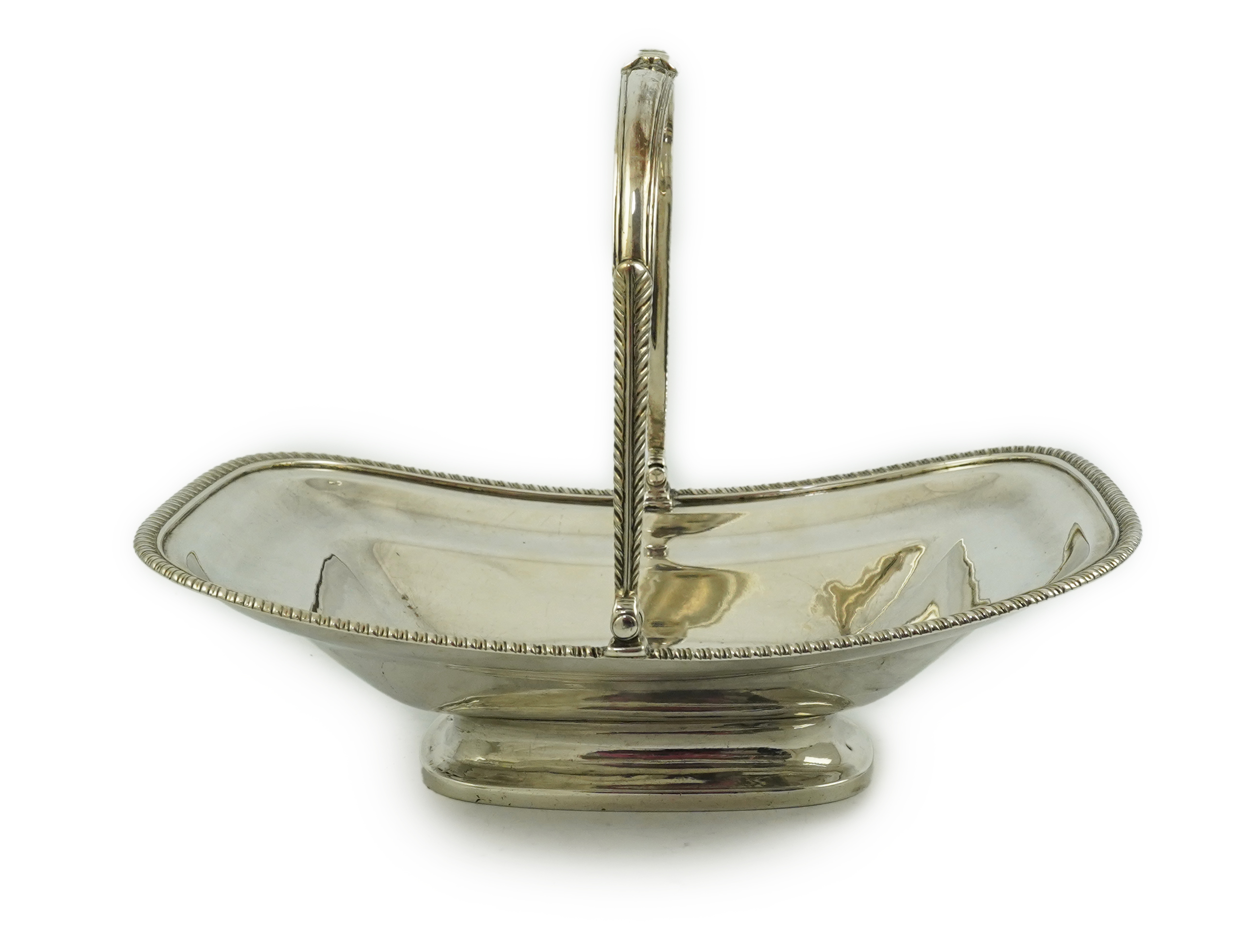 A George III silver bread basket